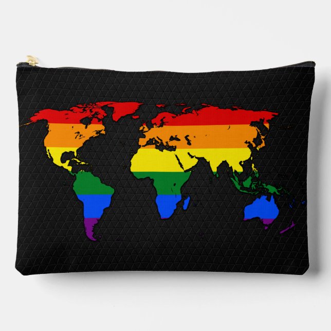 Bolsito Accesorio Grande mapamundi del orgullo LGBT (Anverso)