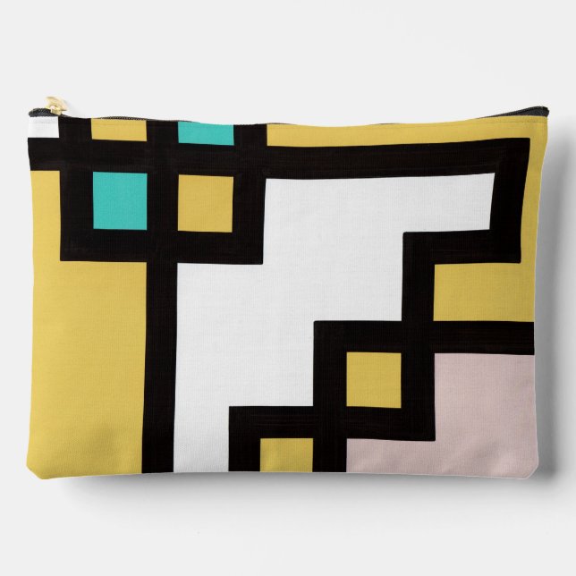 Bolsito Accesorio Grande mapper #4 ポーチ　抽象画　幾何学　モダン (Anverso)