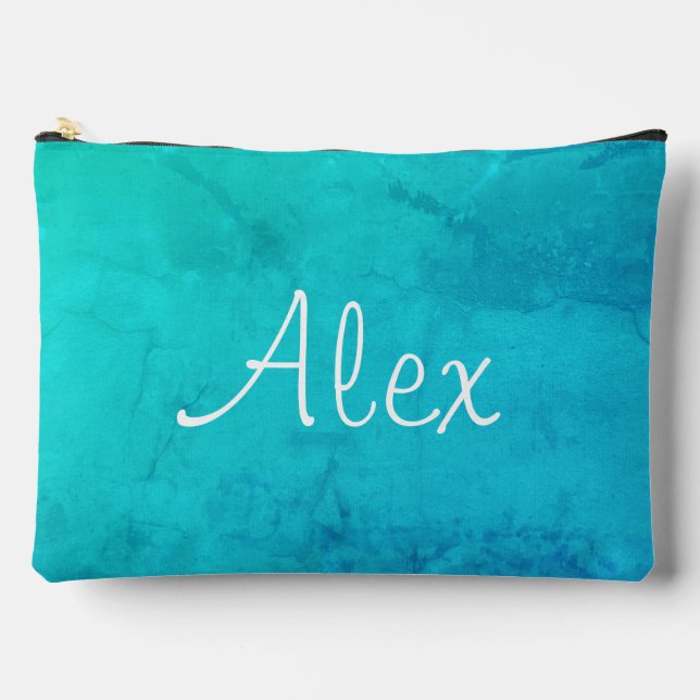 Bolsito Accesorio Grande Marbleous Madero Allure Aqua (Anverso)