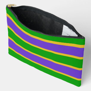Bolsito Accesorio Grande Mardi Gras Stripes