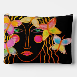 Bolsito Accesorio Grande Mariposas Arte Abstracto Original