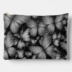 Bolsito Accesorio Grande Mariposas grises estampado