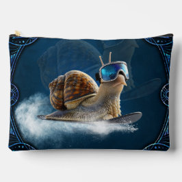 Bolsito Accesorio Grande Más fría que el resto, el caracol con snowboard.