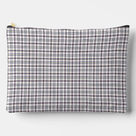 Bolsito Accesorio Grande Merino White and Blue Zodiac Plaid