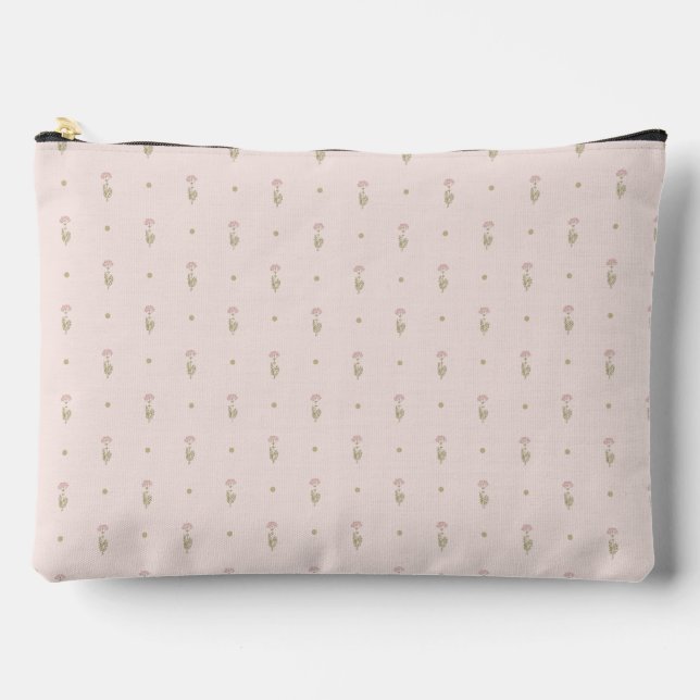 Bolsito Accesorio Grande Minimal Wildflower Pattern with Dots (Anverso)