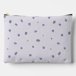 Bolsito Accesorio Grande Misty Lavender Japanese Gentian Floral Pattern