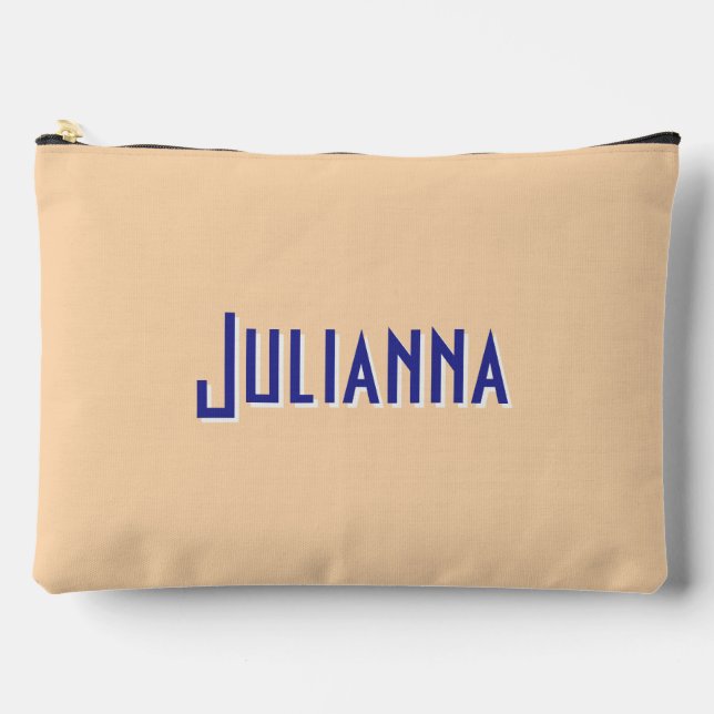 Bolsito Accesorio Grande Moda de la ciudad Naranja pálido viaje de la dama  (Anverso)