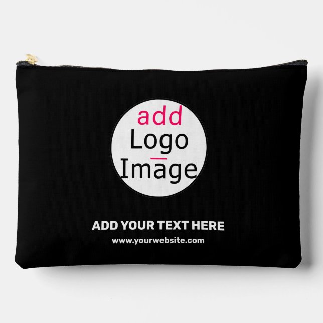 Bolsito Accesorio Grande Moda de negocio Personalizable mínimo negro (Anverso)