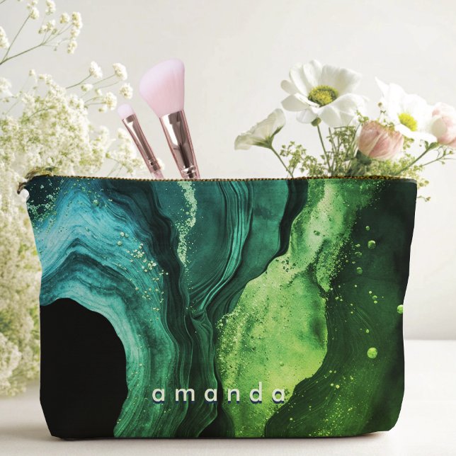 Bolsito Accesorio Grande moda girly faux purpurina arte monograma 2024 (Subido por el creador)