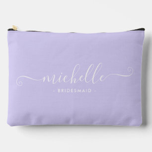 Bolsito Accesorio Grande Moda Mínima Iris Purple Personalizada Bridesmaid