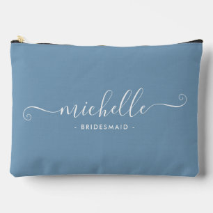 Bolsito Accesorio Grande Moda Minimalista Lago Azul Bridesmaid Personalizad