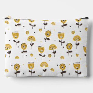 Bolsito Accesorio Grande Modelo floral amarillo moderno de mediados del sig