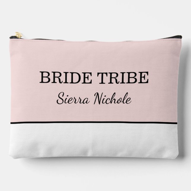 Bolsito Accesorio Grande Modern Pink Blush Bride Tribe (Anverso)