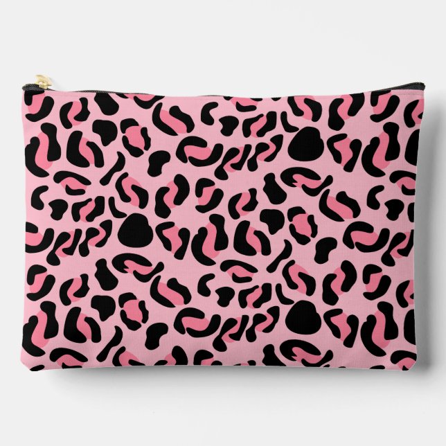 Bolsito Accesorio Grande Modern Pink Leopard Pattern Animal (Anverso)