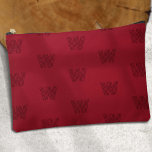 Bolsito Accesorio Grande Monograma de moda, simple rojo moderno monogramado<br><div class="desc">Sumérjase en un mundo de estilo y funcionalidad con la bolsa accesoria de diseño Monograma diseñada por PixeliaDesigns, donde el rojo vibrante se une a la simplicidad moderna. Este elegante bolso presenta un fondo rojo claro y vívido acentuado por un patrón monograma personalizado, elaborado con un tipo de letra moderno...</div>