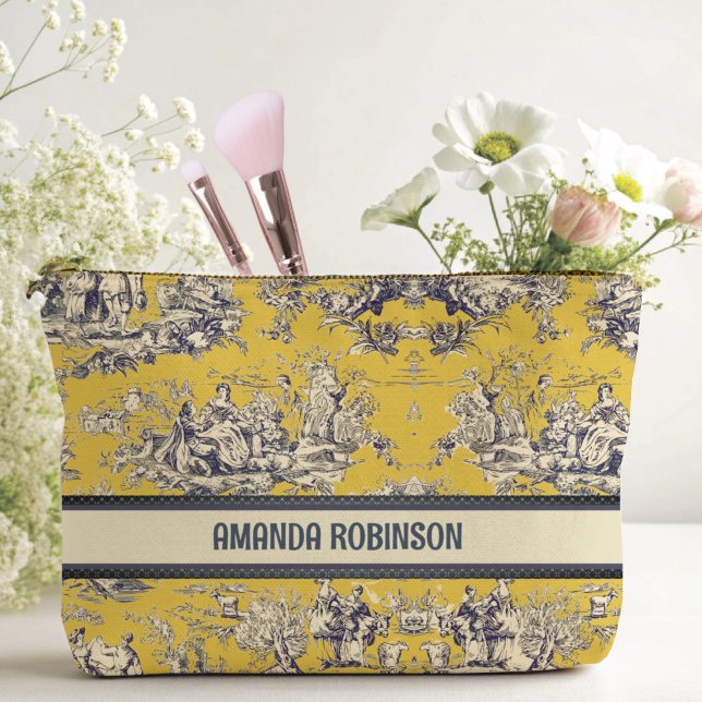 Bolsito Accesorio Grande Monograma de toile amarillo de jouy de laca floral (Subido por el creador)