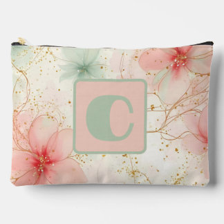 Bolsito Accesorio Grande Monograma del jardín floral de acuarela de primave