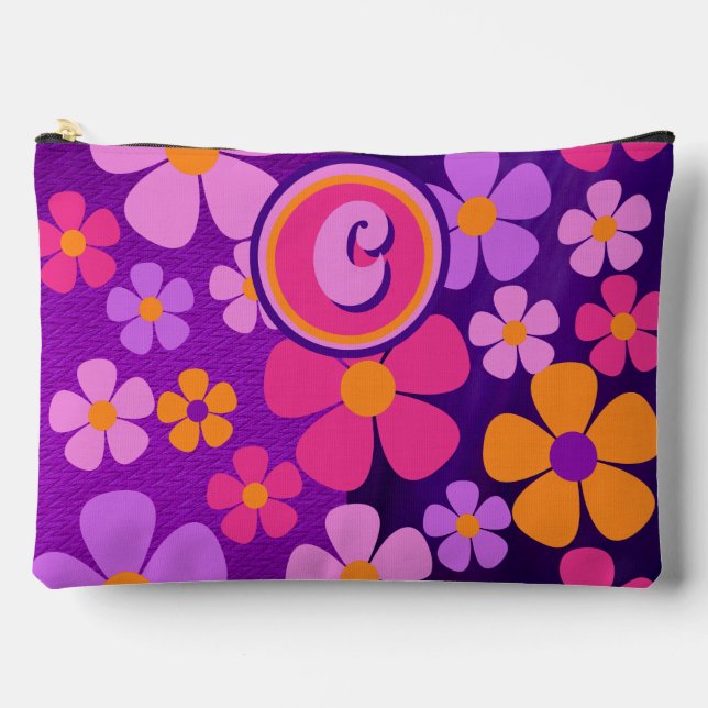 Bolsito Accesorio Grande Monograma Floral Flor Vibrante (Anverso)