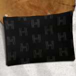 Bolsito Accesorio Grande Monograma moderno, negro simple, hombres con patro<br><div class="desc">Actualice su equipo con esta moderna bolsa accesoria en el modelo de monograma negro, una elección elegante y práctica tanto para atletas como para viajeros. Esta bolsa de duffel, con su sombra negra en la moda y su monograma personalizado con un estilo moderno y de moda, te distingue si estás...</div>