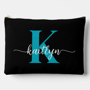 Bolsito Accesorio Grande Monograma Negro Teal