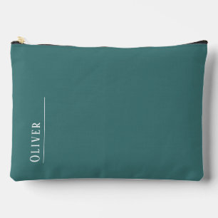 Bolsito Accesorio Grande Monograma personalizado, azul acuático moderno