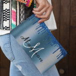 Bolsito Accesorio Grande Monograma Purpurina azul de la marina mira gotas G<br><div class="desc">Este diseño puede ser personalizado en el área proporcionada cambiando la foto y/o el texto. O puede personalizarse haciendo clic en Personalizar esta plantilla y, a continuación, eligiendo la opción de hacer clic en el personalizar y eliminando o cambiando el color del fondo, agregando texto, cambiando el color o estilo...</div>