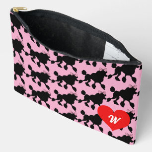 Bolsito Accesorio Grande Monograma rosado de cangrejos rocosos negros