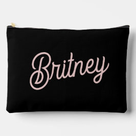 Bolsito Accesorio Grande Monograma y nombre rosado polvoriento de Rubor mod