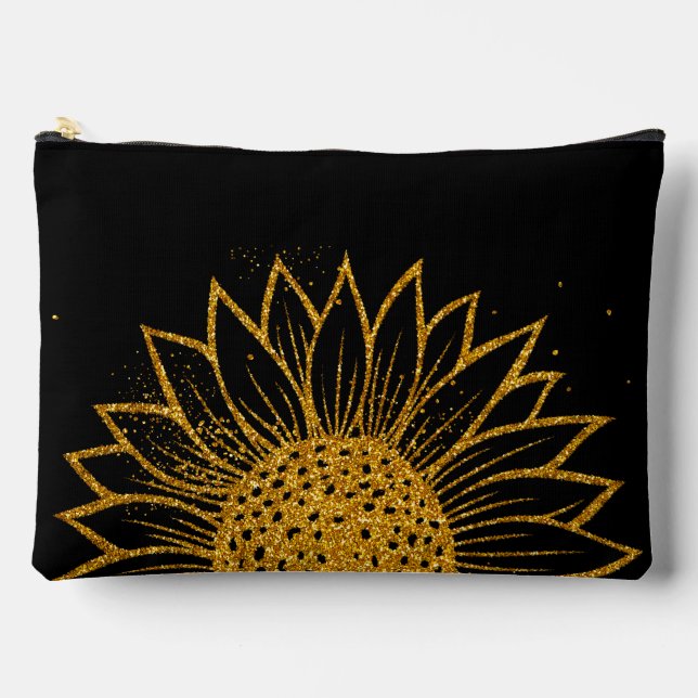 Bolsito Accesorio Grande Monogramado el día de la madre de girasol purpurin (Anverso)