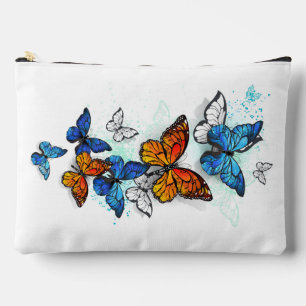 Bolsito Accesorio Grande Morfo y monarca de las mariposas voladoras