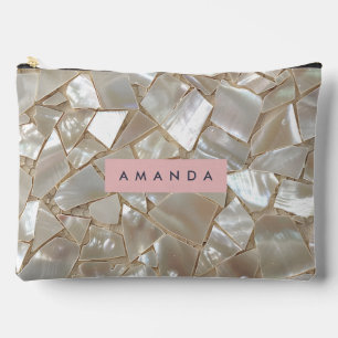 Bolsito Accesorio Grande Mosaico de Perla Pastel Elegante Personalizado