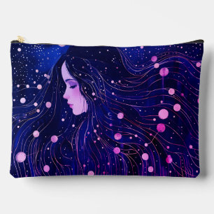 Bolsito Accesorio Grande Mujer Celestial Diosa Luna Estrellas Cielo