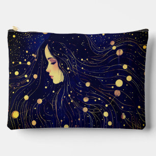 Bolsito Accesorio Grande Mujer Celestial Diosa Luna Estrellas Cielo