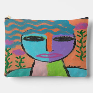 Bolsito Accesorio Grande Mujer con Rosas Resumen de arte