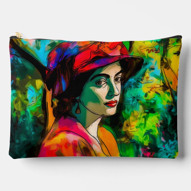 Bolsito Accesorio Grande Mujer en Gorra rojo (Anverso)