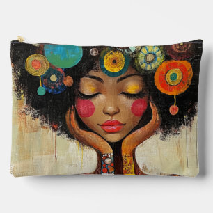 Bolsito Accesorio Grande Mujer Negra Armoniosa y Colorida