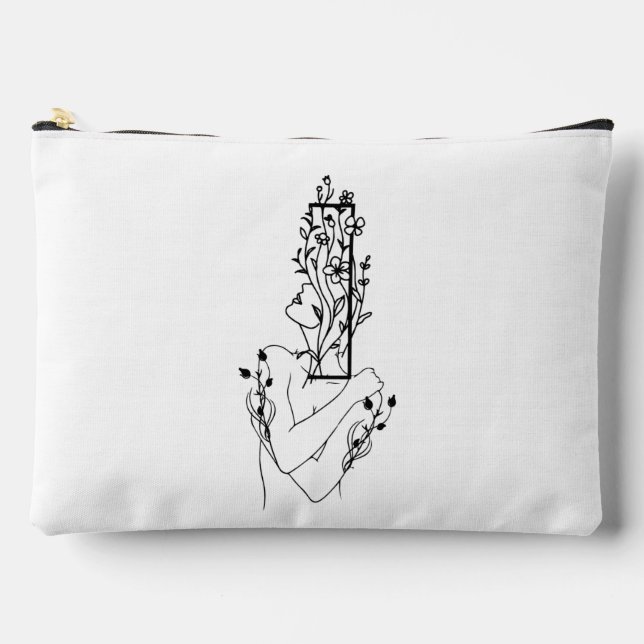 BOLSITO ACCESORIO GRANDE MUJERES FLORALES (Anverso)