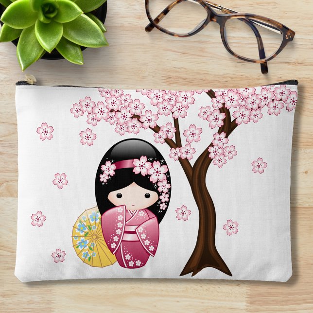 Bolsito Accesorio Grande Muñeca Kokeshi de primavera - Chica Geisha japonés (Subido por el creador)