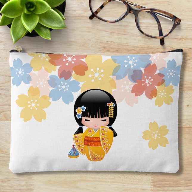 Bolsito Accesorio Grande Muñeca kokeshi de verano - Chica Geisha de Kimono  (Subido por el creador)