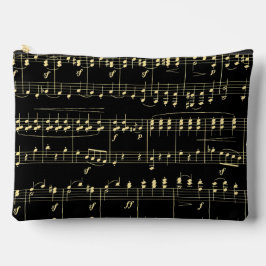 Bolsito Accesorio Grande Música dorada en negro