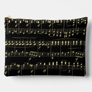 Bolsito Accesorio Grande Música dorada en negro
