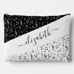 Bolsito Accesorio Grande Musical personalizado en blanco y negro