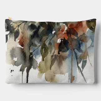 Bolsito Accesorio Grande Muted Forest Watercolor