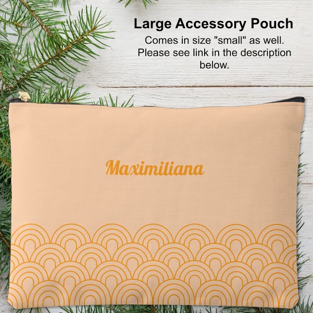 Bolsito Accesorio Grande Naranja Arches Glam Pouch Accesorio Grande (Large Accessory Pouch - Orange Arches Glam by Leapfroglisics Shop)