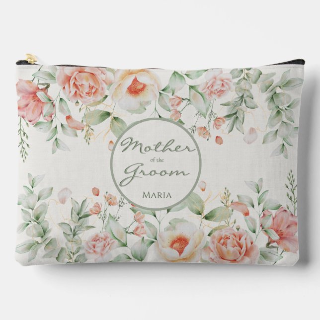 Bolsito Accesorio Grande Naranja Creamy Floral Madre del Groom (Anverso)