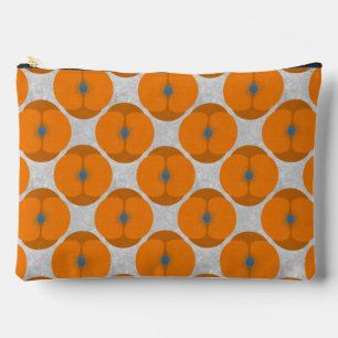 Bolsito Accesorio Grande Naranja floral con textura de amapola Minimalista