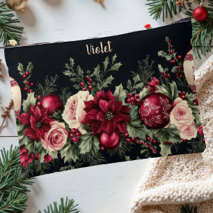 Bolsito Accesorio Grande navidades coloridos baubles con flores