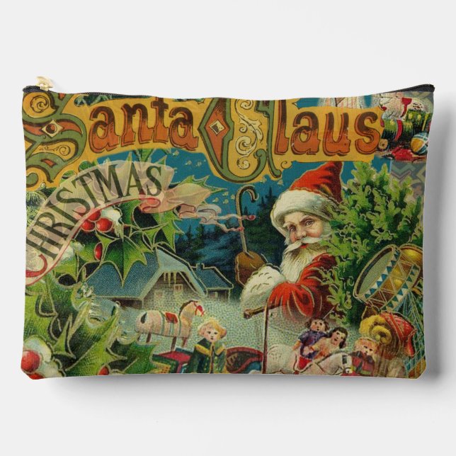 Bolsito Accesorio Grande Navidades Santa Claus Arte Antiguo (Anverso)