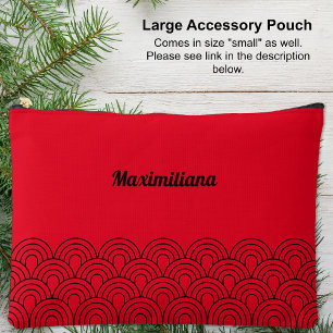 Bolsito Accesorio Grande Negro sobre rojo - Arches Glam Pouch accesorio gra