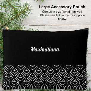 Bolsito Accesorio Grande Negro y blanco - Arcos Glam Pouch accesorio grande